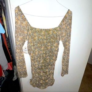 Sheer Olive Green and Orange ALTARD STATE dress // Size Large // NWT